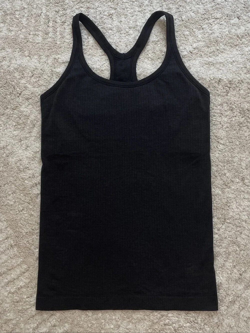 Lululemon Athletica Black Ribbed Tank Top Size 6